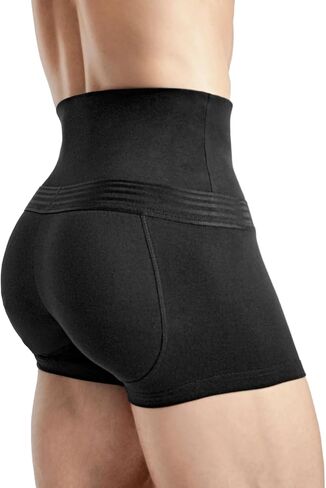 Rounderbum Men’s Basic Slim Fit Padded Trunk – Dual Tech Compression + Padded Underwear for Waist Shaping and Glute Lift in Saudi Arabia