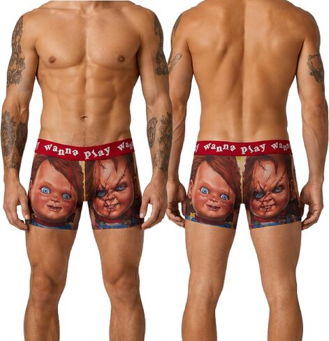 COCO BRANDS Chucky Mens Boxer Briefs - 1Pack/2Pack Halloween Underwear Boxers for Men with Contour Pouch in Kuwait