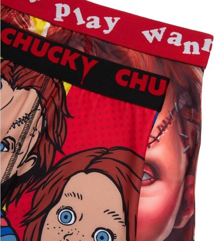 COCO BRANDS Chucky Mens Boxer Briefs - 1Pack/2Pack Halloween Underwear Boxers for Men with Contour Pouch in Kuwait