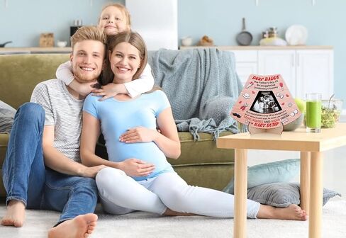 WaaHome Fathers Day Picture Frame for Dad from Daughter Son Baby Funny First Fathers Day Gift for New Dad, Wood Happy Fathers Day from the Bump Photo Frame for First Time Dad Dad to Be Gifts Nursery Decor in Kuwait
