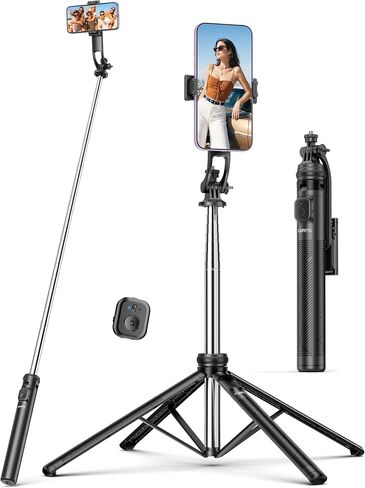 71" Quadrapod, All in One Selfie Stick Tripod with Remote & Phone Holder, Extendable Cell Phone Tripod with 1/4" Screw, Travel Tripod Stand for Cell Phone & Camera Compatible with iPhone, Android in Kuwait