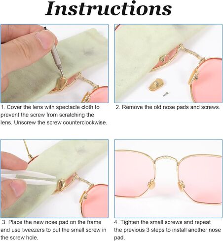 120Pcs Eye Glass Screws, Stainless Steel Screws for Eyeglasses & Sunglasses Screw Repair Kit Compatible with Most Sports & Fashion Frames in Saudi Arabia