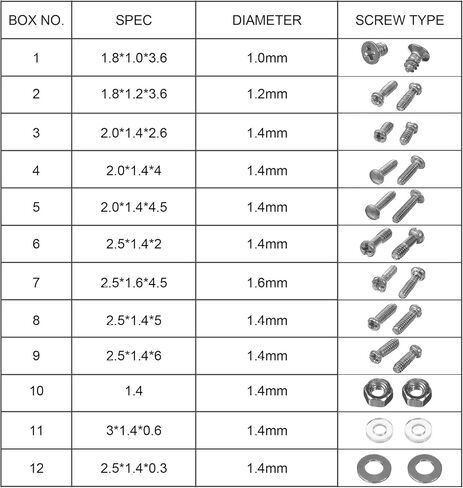 120Pcs Eye Glass Screws, Stainless Steel Screws for Eyeglasses & Sunglasses Screw Repair Kit Compatible with Most Sports & Fashion Frames in Saudi Arabia