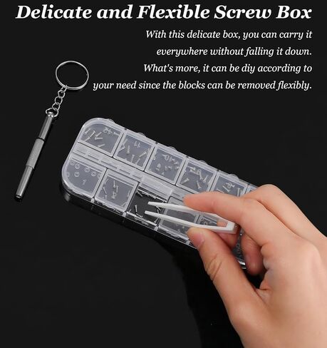 120Pcs Eye Glass Screws, Stainless Steel Screws for Eyeglasses & Sunglasses Screw Repair Kit Compatible with Most Sports & Fashion Frames in Saudi Arabia