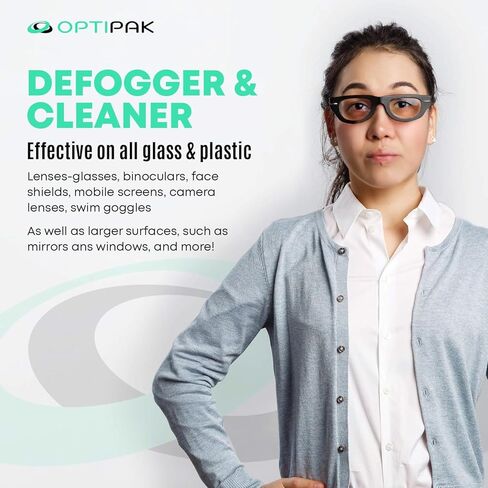 Anti Fog Wipes for Glasses, Binoculars, Face Shields, Ski Masks or Swim Goggles | Pre-Moistened Cleaning Antifog Lens Wipes for Eyeglasses and Defogger for Glasses (60 Count) in Saudi Arabia