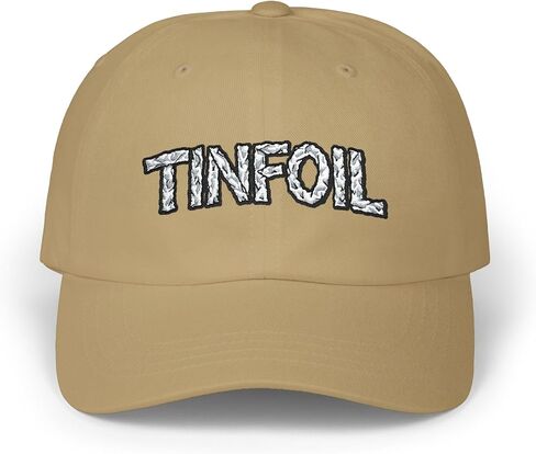 TINFOIL - hat Funny Conspiracy Theory Pun Alien UFO Lover Punny Sarcastic Embroidered Dad Cap in Saudi Arabia