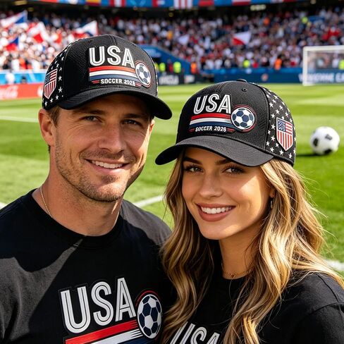 Cup Soccer Hat 2026, Retro Print Soccer Fan Baseball Cap, Adjustable Football Supporters Soccer Hat for Men Women in Kuwait