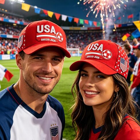 Cup Soccer Hat 2026, Retro Print Soccer Fan Baseball Cap, Adjustable Football Supporters Soccer Hat for Men Women in Kuwait