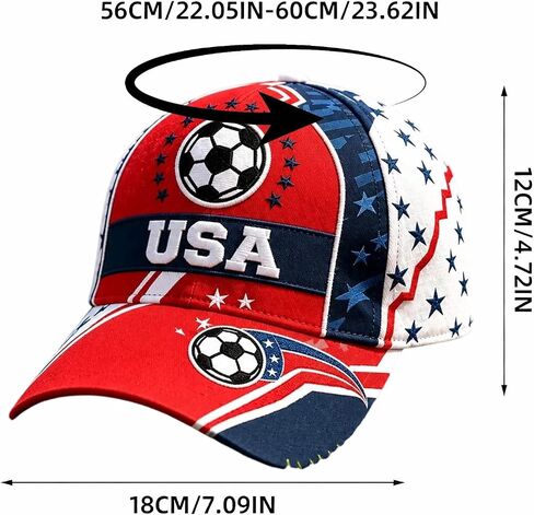 Cup Soccer Hat 2026, Retro Print Soccer Fan Baseball Cap, Adjustable Football Supporters Soccer Hat for Men Women in Kuwait