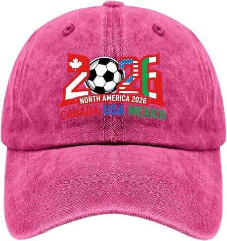 Cup Soccer Hat 2026, Retro Print Soccer Fan Baseball Cap, Adjustable Football Supporters Soccer Hat for Men Women in Kuwait