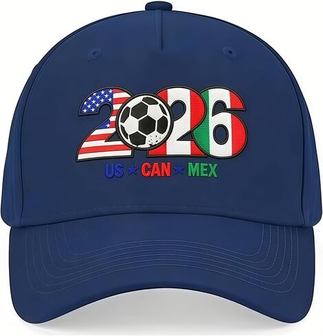 Cup Soccer Hat 2026, Retro Print Soccer Fan Baseball Cap, Adjustable Football Supporters Soccer Hat for Men Women in Kuwait