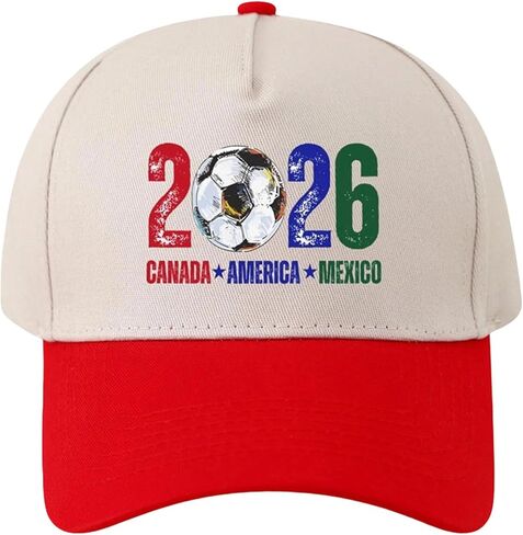 Cup Soccer Hat 2026, Retro Print Soccer Fan Baseball Cap, Adjustable Football Supporters Soccer Hat for Men Women in Kuwait
