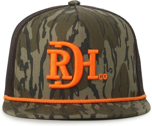 قبعة Red Dirt Hat Co Logo Patch Camo Trucker - قماش قطني، شبكة خلفية، منظمة، إغلاق بلاستيكي سريع، مقاس واحد in Kuwait