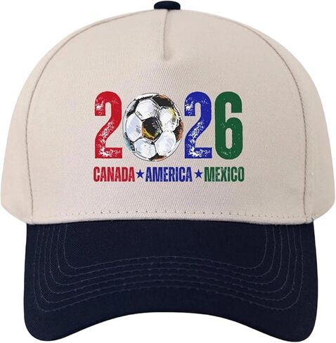 Cup Soccer Hat 2026, Retro Print Soccer Fan Baseball Cap, Adjustable Football Supporters Soccer Hat for Men Women in Kuwait