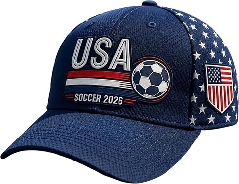 Cup Soccer Hat 2026, Retro Print Soccer Fan Baseball Cap, Adjustable Football Supporters Soccer Hat for Men Women in Kuwait