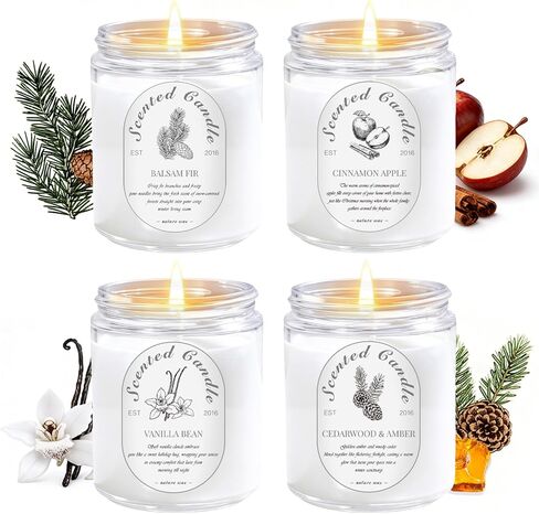 Scented Candle Gift Set, 4 Pack Soy Wax Scented Candles for Home – Lavender, Sage & Ponderosa Pine – Aromatherapy Candles for Relaxation, Stress Relief & Gifts for Women in Saudi Arabia