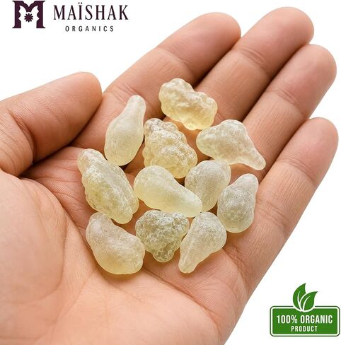 Premium Omani Frankincense Resin 50g | Authentic Hojari Boswellia Sacra Incense Resin | Wild-Harvested Frankincense Tears for Meditation, Aromatherapy & Spiritual Rituals in Kuwait