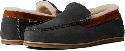 Hari Mari- Hacienda- Men’s Premium Suede Leather Moccasin Slippers- Indoor/Outdoor, Handsewn Sitching, Memory Foam Footbeds, and Rubber Outsoles in Saudi Arabia