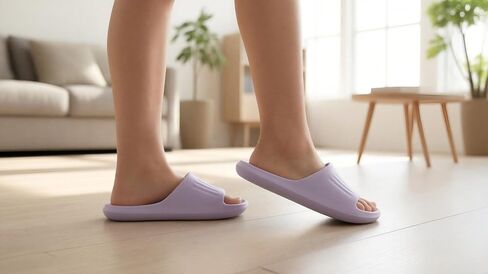 EVA Slippers Solid Color, Lightweight Comfortable Soft Thick Sole Slides, Non-Slip Shower Bathroom Home Slippers for Women Men in Kuwait