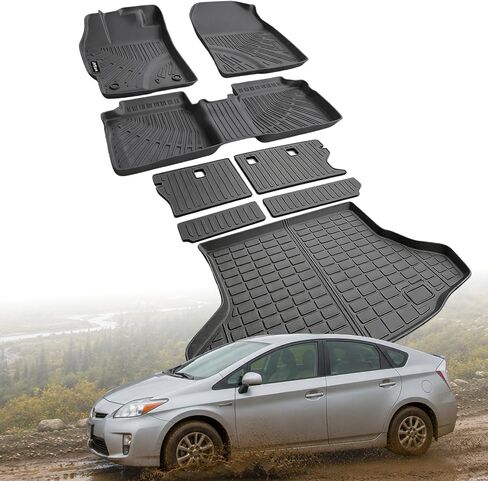 Floor Mats & Cargo Liner Fit for 2025 Buick Enclave & 2024 2025 Chevy Traverse (7 Seats),All Weather Protection,Anti-Slip TPE Floor Mats & Trunk Mat for 2025 Buick Enclave & 24 25 Traverse Accessories in Kuwait