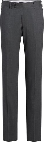 Zanella Men’s Parker Italian Wool Dress Pants, Stretch Gabardine Luxury Tailored Pleated Trousers, Made in Italy in Saudi Arabia