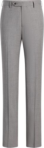 Zanella Men’s Parker Italian Wool Dress Pants, Stretch Gabardine Luxury Tailored Pleated Trousers, Made in Italy in Kuwait
