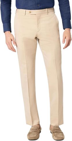 Zanella Men’s Parker Italian Wool Dress Pants, Stretch Gabardine Luxury Tailored Pleated Trousers, Made in Italy in Kuwait