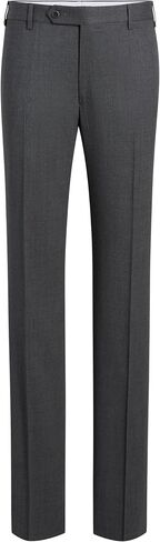 Zanella Men’s Parker Italian Wool Dress Pants, Stretch Gabardine Luxury Tailored Pleated Trousers, Made in Italy in Kuwait