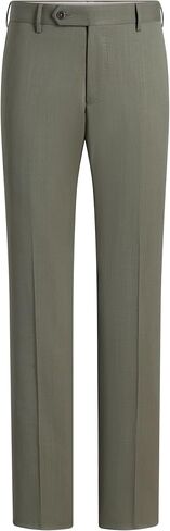 Zanella Men’s Parker Italian Wool Dress Pants, Stretch Gabardine Luxury Tailored Pleated Trousers, Made in Italy in Kuwait