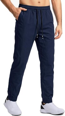 Men's Casual Joggers Pants, Hiking Outdoor Pants for Men, Stretch Cotton Twill Chino Cargo Pants in Saudi Arabia