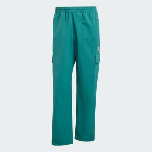 بنطال كارجو رجالي من adidas Original بمقاس فضفاض Adicolor Classics 3-Stripes، أخضر جامعي، مقاس كبير in Kuwait