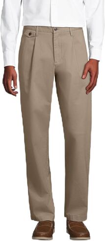Lands' End Men's Comfort Waist Relaxed Fit Pleated Knockabout Chino Pants in Kuwait