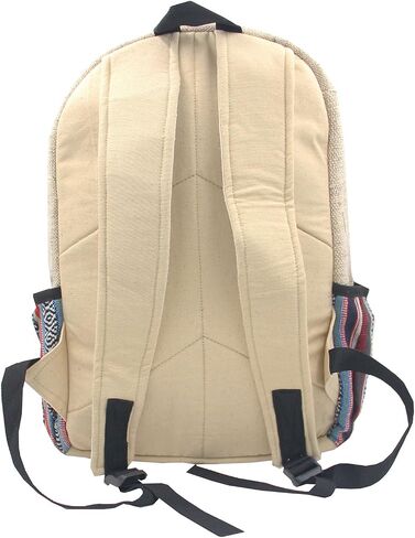 Natural Handmade Large Multi Pocket Hemp Nepal Backpack (Owl) in Saudi Arabia