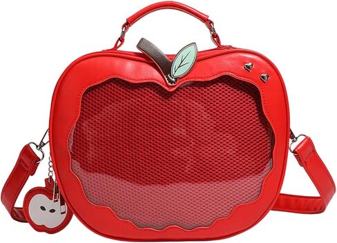 Preppy Styles Crossbody Bag for Pin Display Fruit Shape Itabag PU Leather Shoulder in Saudi Arabia