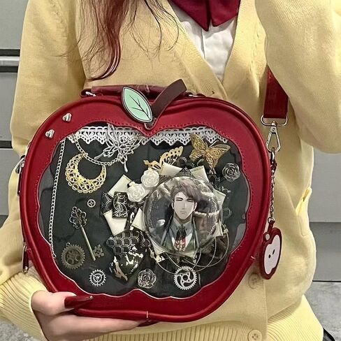 حقيبة كروس من Preppy Styles لعرض دبوس على شكل فاكهة Itabag من جلد البولي يوريثان in Kuwait