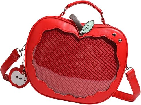 حقيبة كروس من Preppy Styles لعرض دبوس على شكل فاكهة Itabag من جلد البولي يوريثان in Kuwait