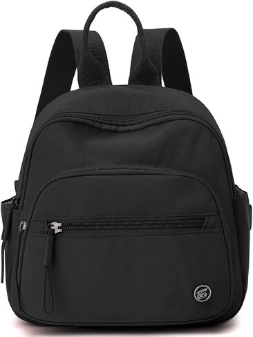 Mini Backpack for Women, Small Lightweight Travel Backpack Purse | Casual Nylon Daypack, Work Bag, Cute Water-Resistant Bookbag, Beige in Saudi Arabia