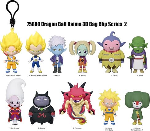 Dragon Ball Daima 3D Foam Bag Clip, Series 2 – Blind Bag (ONE Random Figure) – Toei Character Keychain/Backpack Accessory | Official Licensed Merchandise in Saudi Arabia