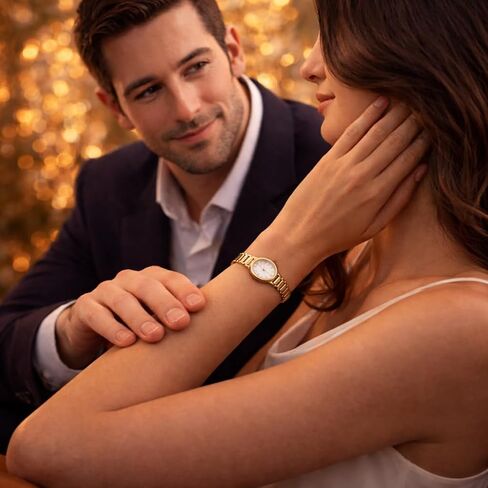 Dainty Vintage Small Gold Watch for Women, Relojes para Mujer, Fashion Dress Wrist Cute Analog Oval Watches Mini Petite with Stainless Bracelet, Waterproof in Saudi Arabia