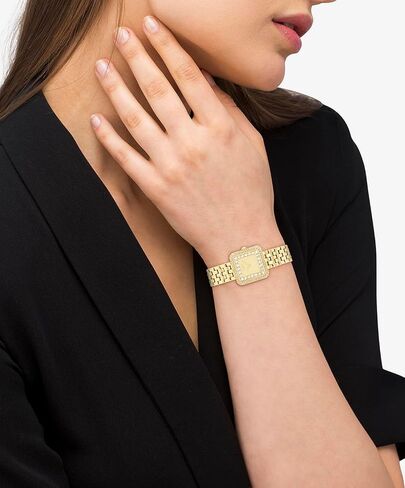 COACH Cass Women's 2H Quartz Watch - Link Bracelet - Bold Square Shape Case - Crystal Set Bezel and Dial - Gift for Her - 24.2mm in Saudi Arabia