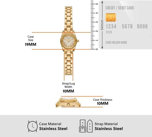 Michael Kors Women's Lexington Three-Hand Gold-Tone Stainless Steel Watch Gift Set (Model: MK4944SET) in Saudi Arabia