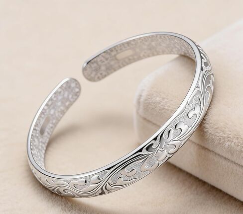 AINIFU Women Blossoms Jewelry Sterling Silver Bracelet Fashion Cuff Bangle Chain Bracelets Practical Processed Personalized Ideas Bracelet in Saudi Arabia