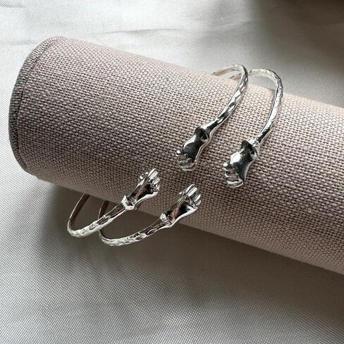 Better Jewelry Solid .925 Sterling Silver Small Fist Bangles, 1 pair in Saudi Arabia