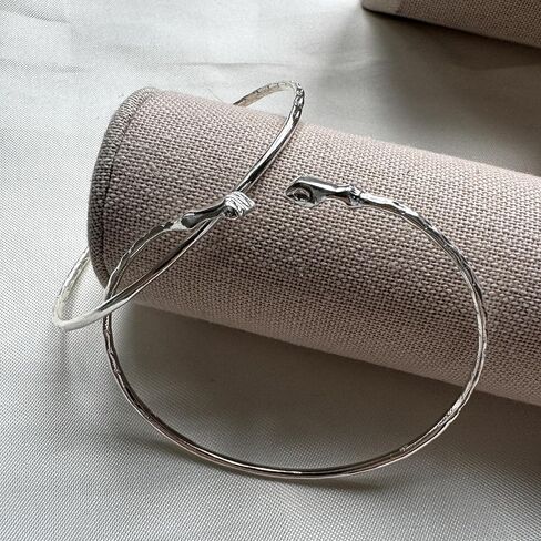 Better Jewelry Solid .925 Sterling Silver Small Fist Bangles, 1 pair in Saudi Arabia