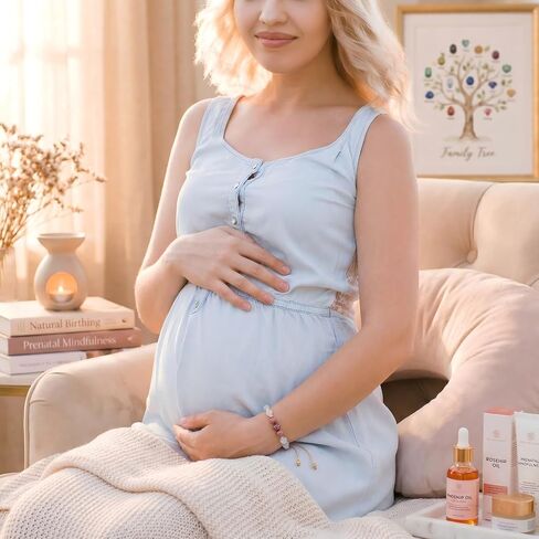 BVB Pregnancy Must Haves Moonstone Mama Bracelet - First Time Mom Gifts for Expecting Mom - Jewelry for Baby Announcement, Gender Reveal Ideas & First Mothers Day - Pregnancy Gifts for Mother to Be in Saudi Arabia