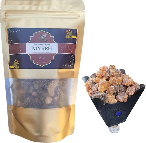 Premium Ethiopian Myrrh Resin - Natural Highland Commiphora Myrrha from Aksum Ethiopia - Grade A Hand Harvested Myrrh - Net Weight 4.5 Ounces in Saudi Arabia