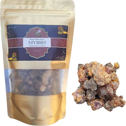 Premium Ethiopian Myrrh Resin - Natural Highland Commiphora Myrrha from Aksum Ethiopia - Grade A Hand Harvested Myrrh - Net Weight 4.5 Ounces in Saudi Arabia