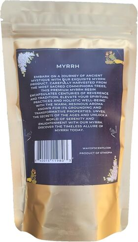 Premium Ethiopian Myrrh Resin - Natural Highland Commiphora Myrrha from Aksum Ethiopia - Grade A Hand Harvested Myrrh - Net Weight 4.5 Ounces in Saudi Arabia