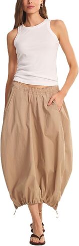 Velvet by Graham & Spencer Women's Hollis Stripe Rib & Poplin Mix Media Skirt in Saudi Arabia