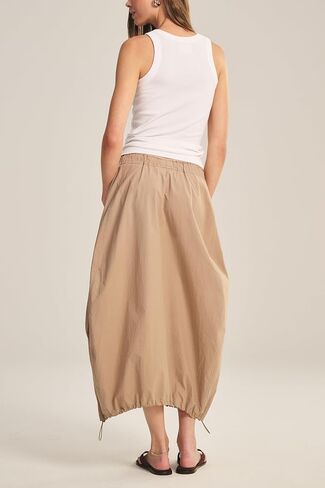 Velvet by Graham & Spencer Women's Hollis Stripe Rib & Poplin Mix Media Skirt in Saudi Arabia